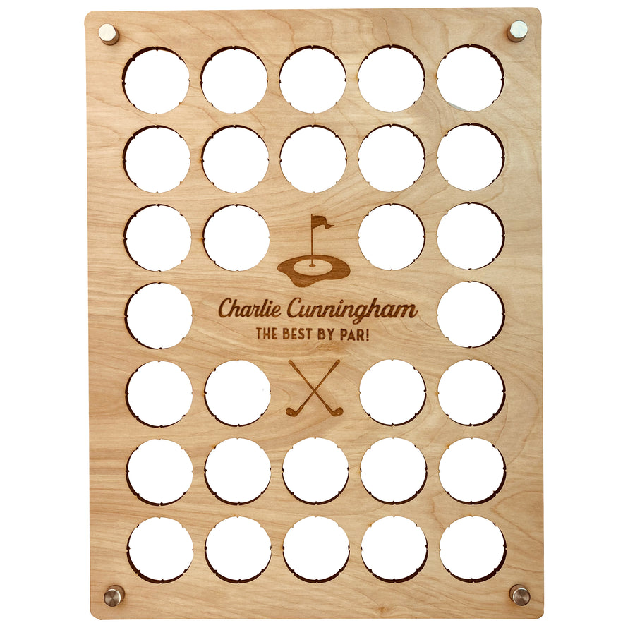Personalized Golf Ball Display Holder, Collector's Case, Small Rectangle