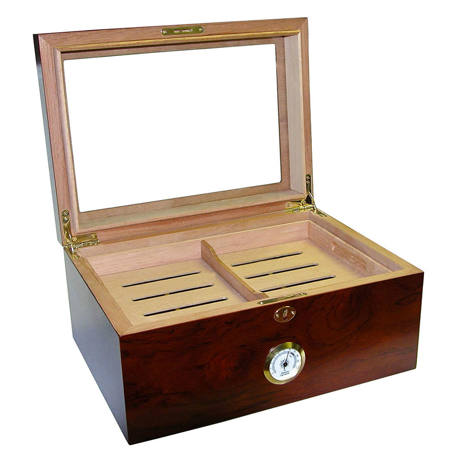 The Piedmont Personalized Glass Top 75 Cigar Humidor