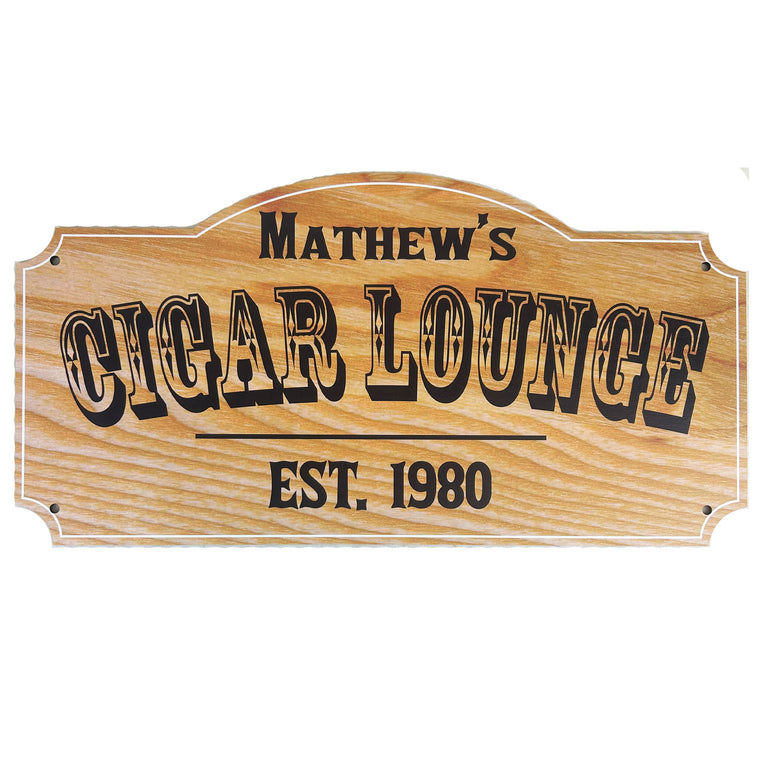 Personalized Man Cave and Cigar Bar Signs - 3 Designs Available