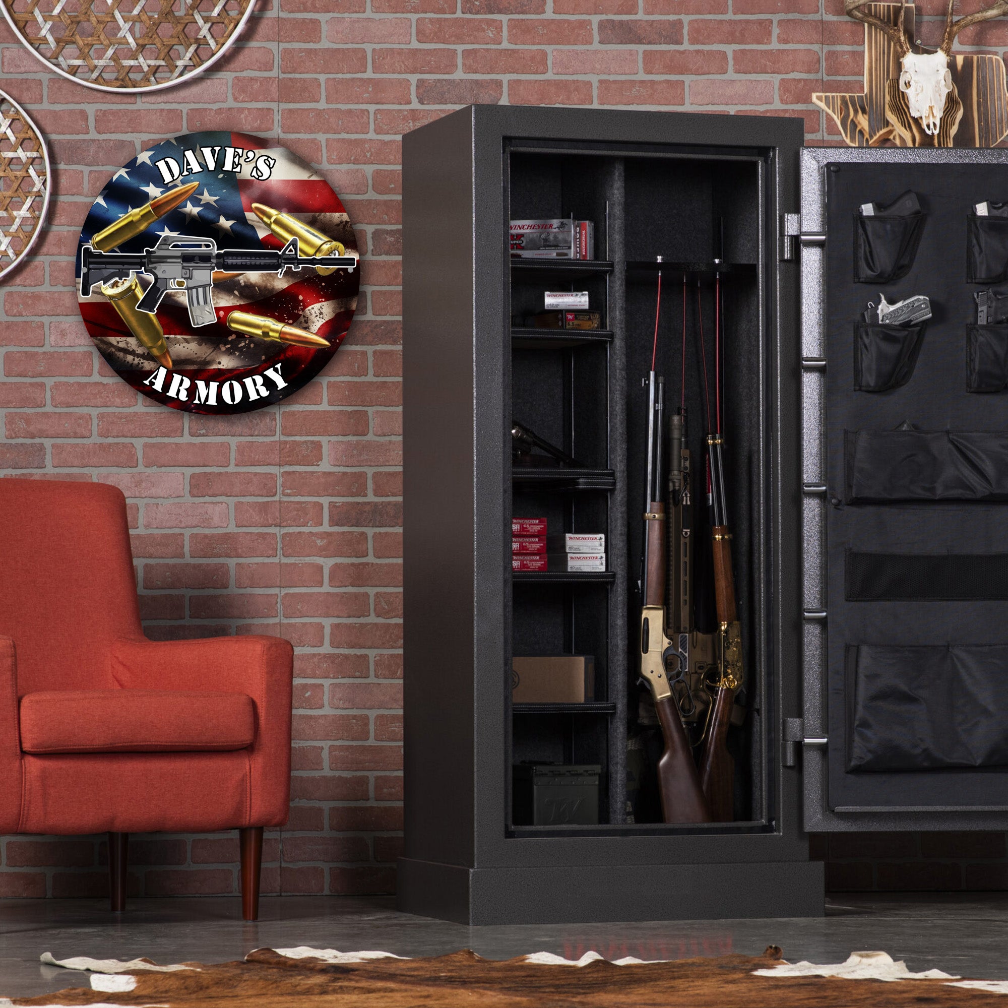 Personalized Wooden Armory or Man Cave Sign- 5 Designs Available