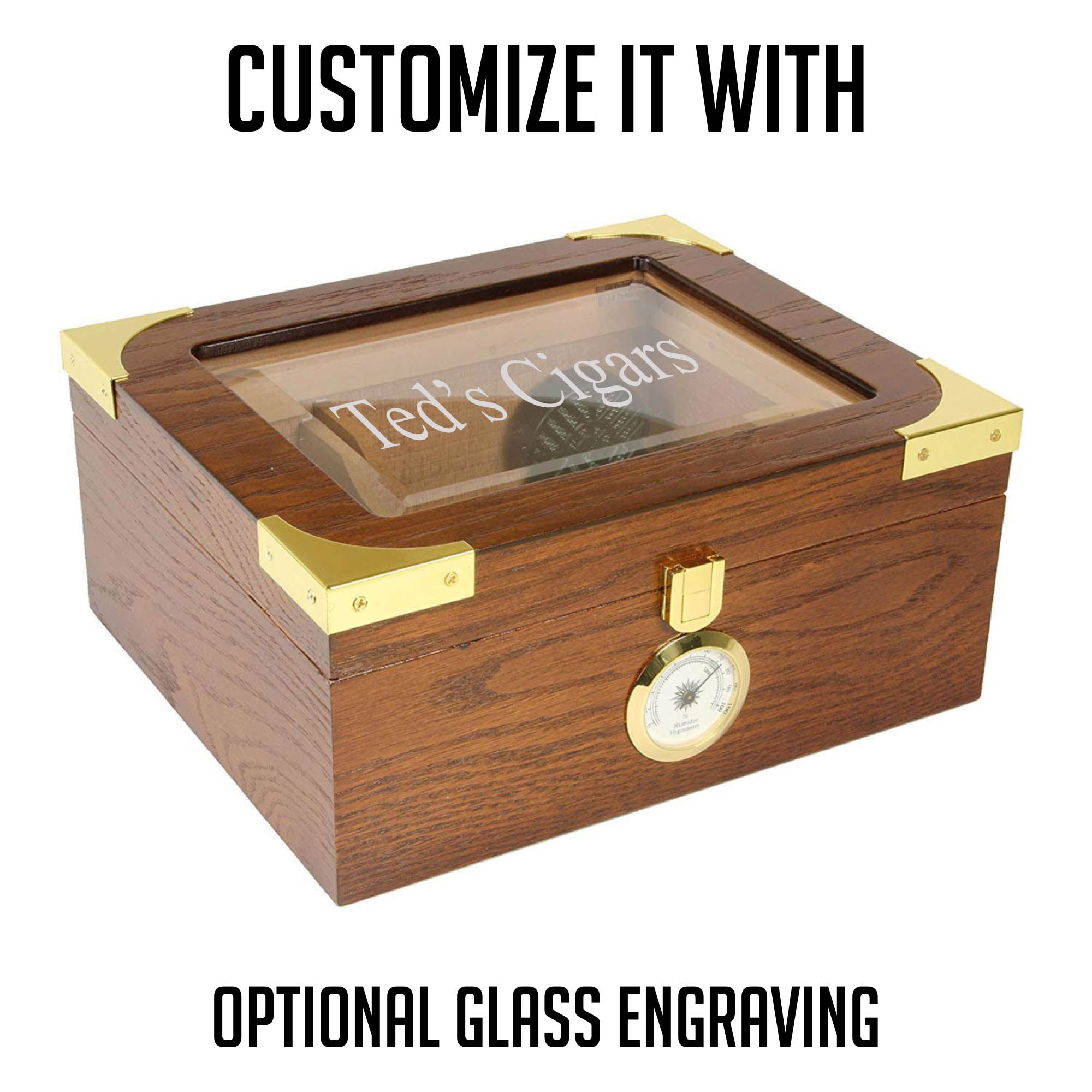 The Elegant Glass Top Cigar Humidor