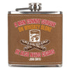 Personalized 6 oz Leatherette Flask: A Man Cannot Exist on Whiskey Alone