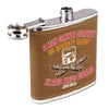 Personalized 6 oz Leatherette Flask: A Man Cannot Exist on Whiskey Alone