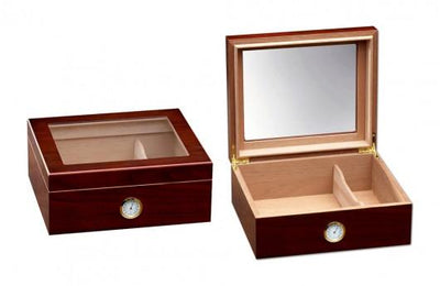 The Classic Custom Engraved 25 Cigar Glass Top Cigar Humidor