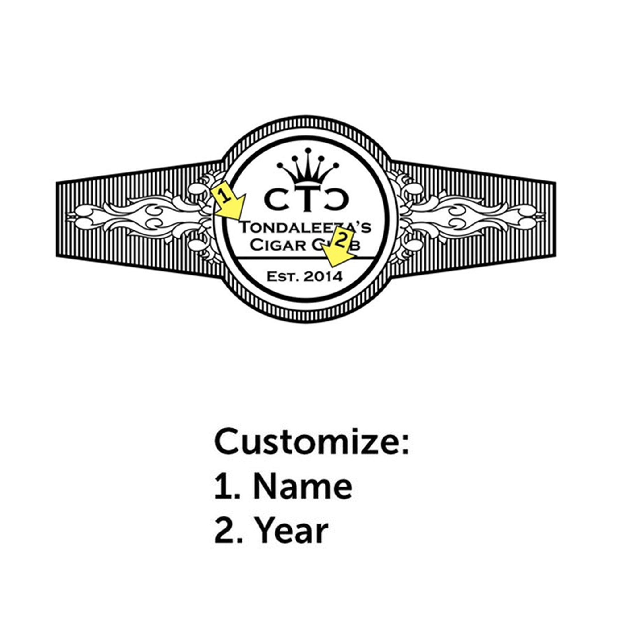 Personalized Acid Wash Cigar Band Shadow Box - Cigar Club