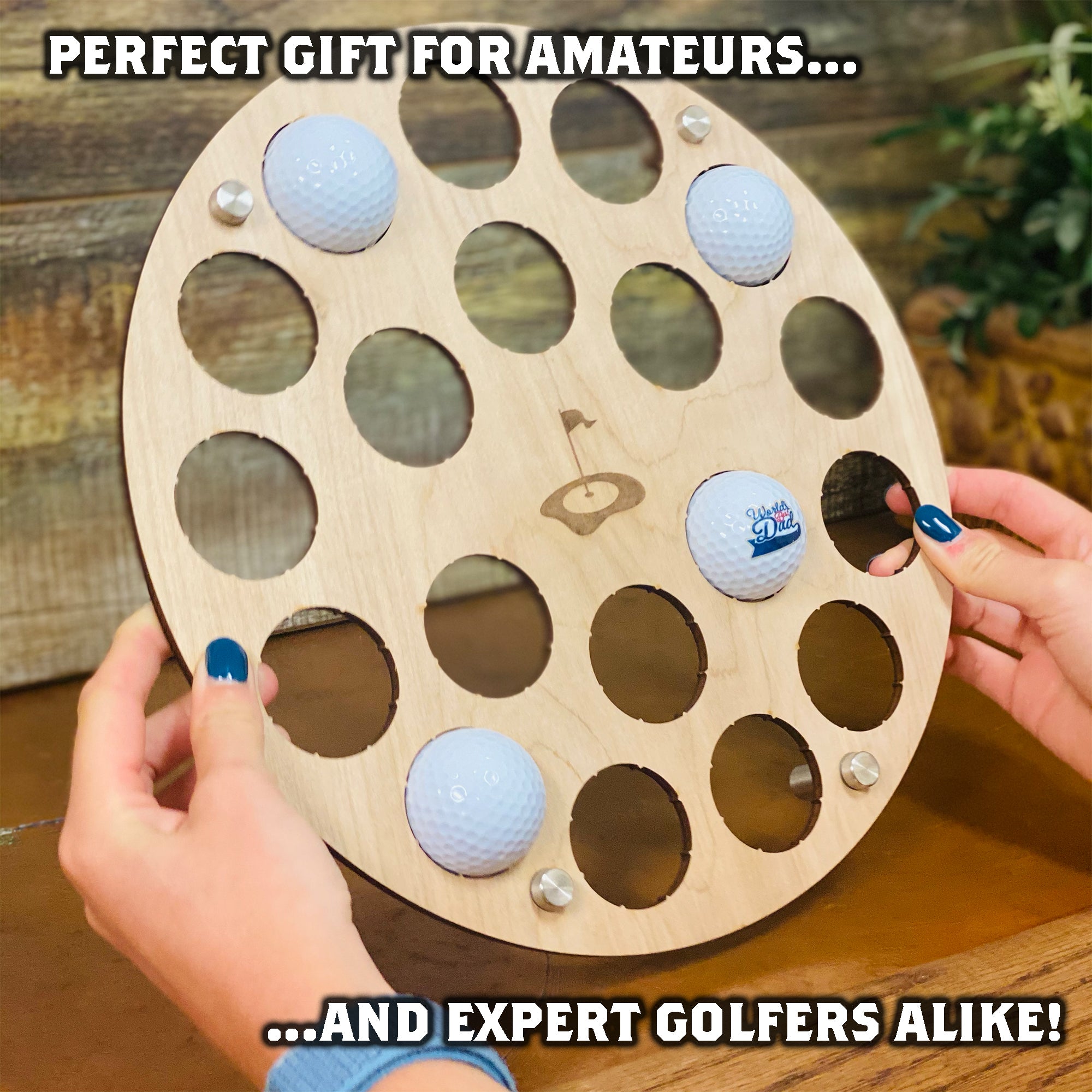 Golf Ball Display Holder, Collector's Case, Small Circle