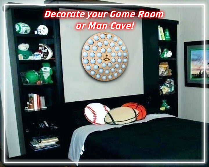 Golf Ball Display Holder, Collector's Case, Large Circle