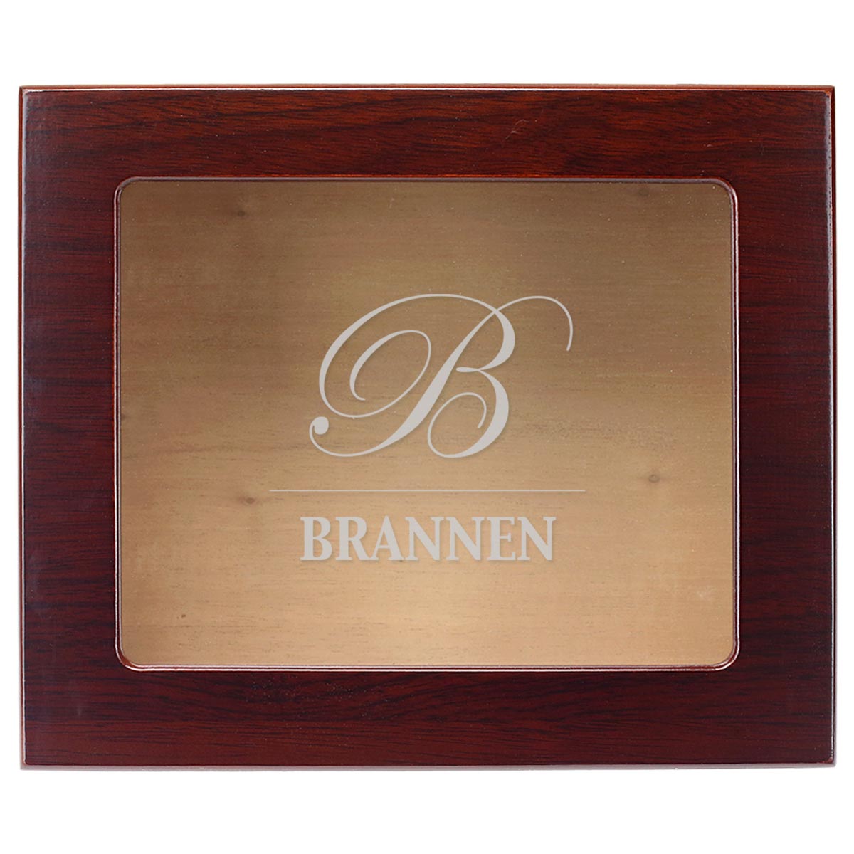 The Traditional Custom Engraved 25 Cigar Glass Top Cigar Humidor