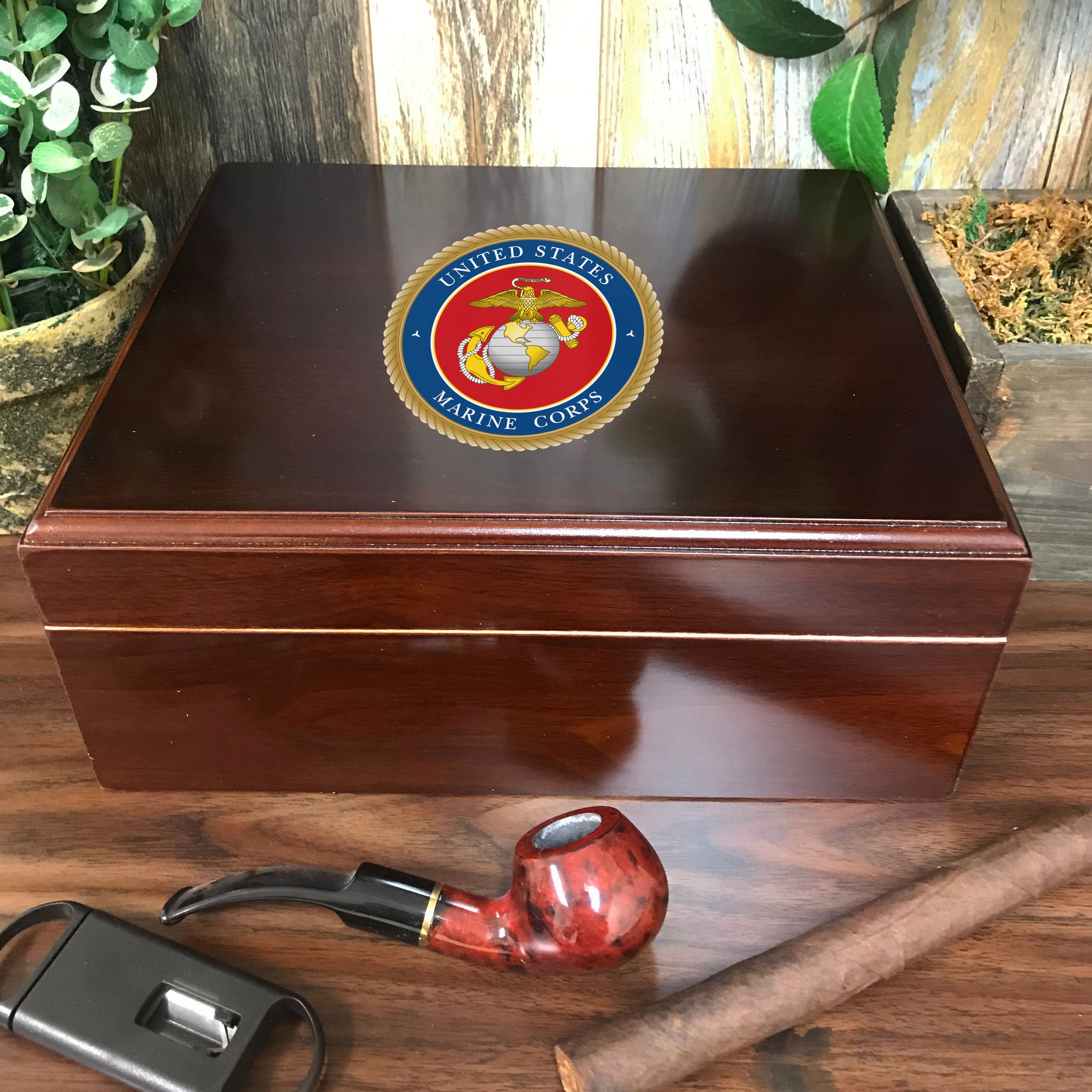 United States Marines 25 Cigar Humidor