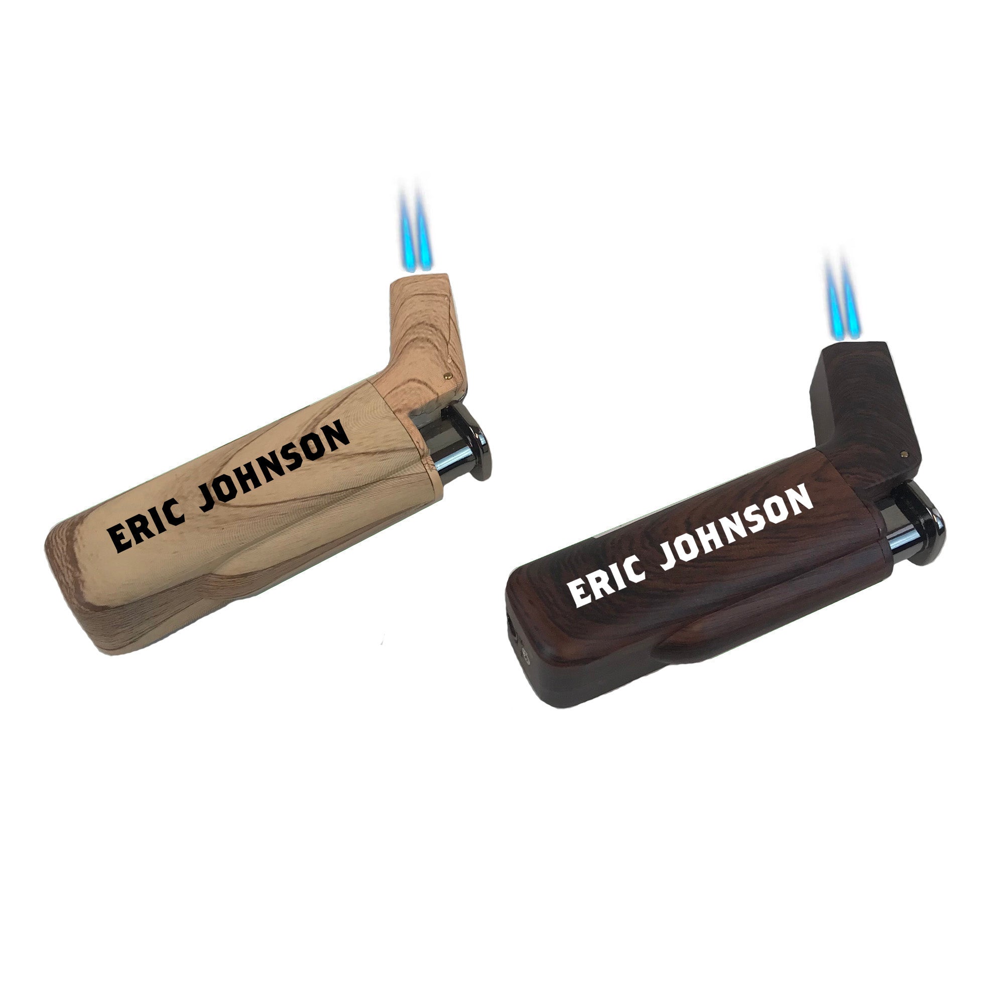 Ever Tech Double Flame Side Torch Lighter with FREE Personalization