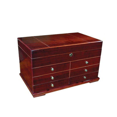 Landmark 300 Count High Gloss Cherry Cigar Humidor