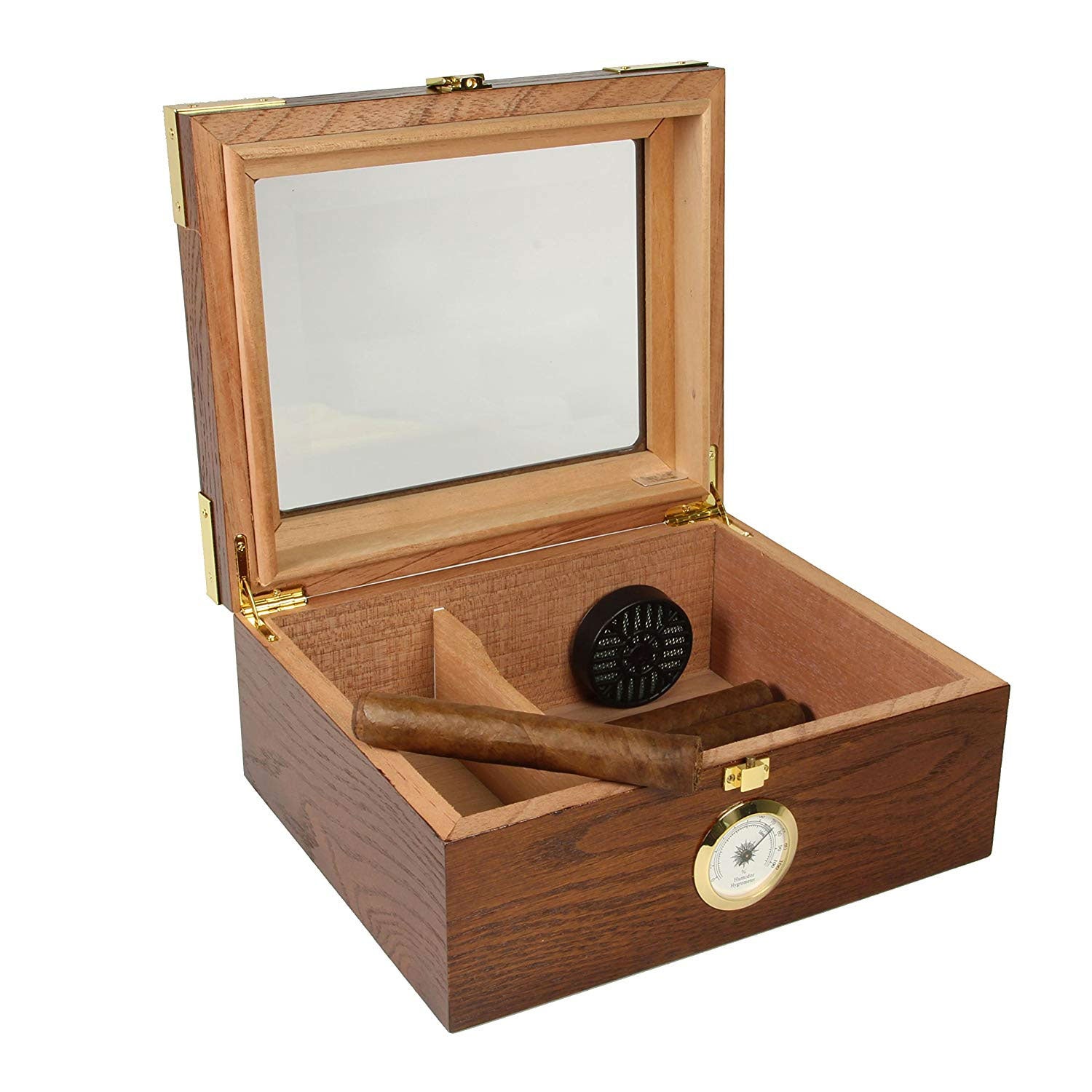 The Elegant Glass Top Cigar Humidor