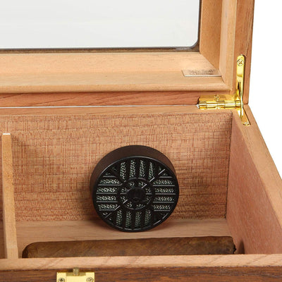 The Elegant Glass Top Cigar Humidor