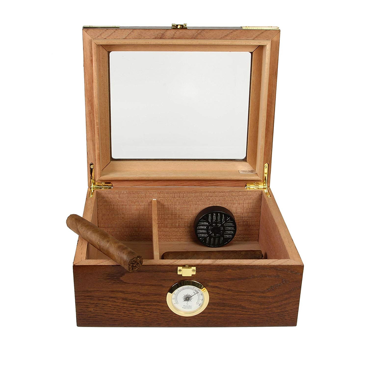 The Elegant Glass Top Cigar Humidor