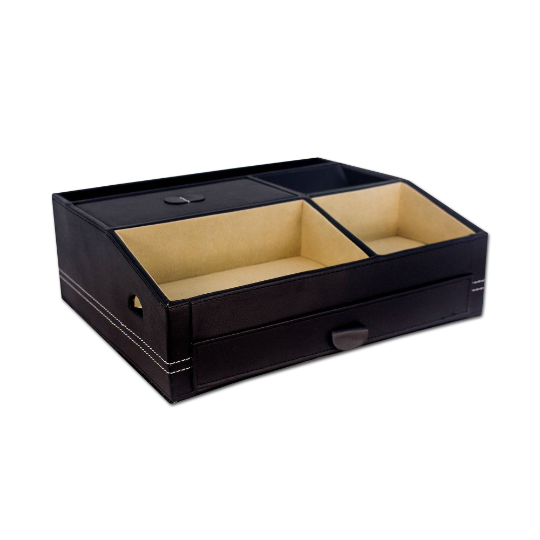 Custom Printed Leather Desk Organizer