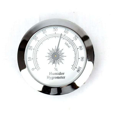 Silver Analog Hygrometer with Glass Face