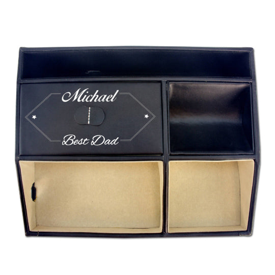 Custom Printed Leather Desk Organizer